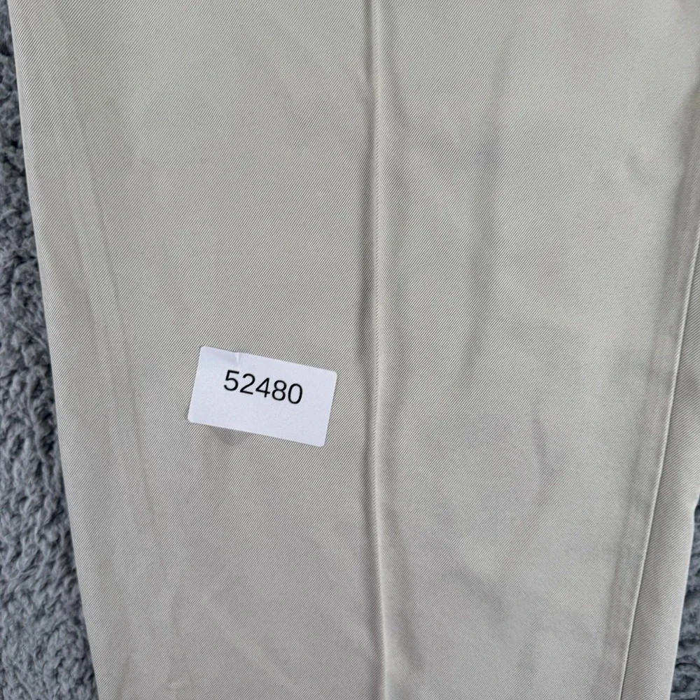 Tommy Bahama Pant Mens 38x30 Beige Silk Khakis Straight Pleated Beach Resortwear